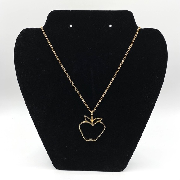 SARAH COV Vintage Goldtone Big Apple Necklace - Picture 3 of 9